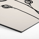 Sekskantet Billede Line Art Poppy - Cats & Dotz - aluminium dibond
