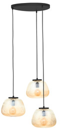 Pendelleuchte Junis, braun, 176 x 40 cm, Metall Pendelleuchte