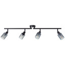 Spotrohr Leander, grau, 18 x 86 cm, Glas Lampe