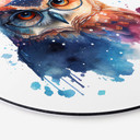 Vægcirkel Heine - Intelligent Owl – print på aluminium (Alu-Dibond)