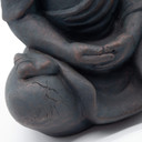Meditative Deko Buddha Statue sitzend Bronze-Optik - 19x31 cm