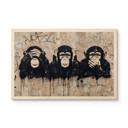 Stampa su legno Tre Scimmie Street Art Graffiti - Magnusson