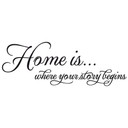 Wallsticker -  Home is where your story begins.