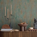 Vintage Tapete Metallic-Effekt Grün Bronze Vliestapete Strukturtapete A.S. Création