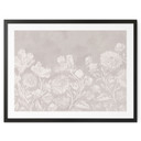 Plakat z kwiatami w kolorze beżowym - Bloomery Decor