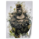 Fototapete, Für Junge Gorilla wie handgemalt
