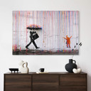 Tableau sur verre Banksy - Coloured Rain