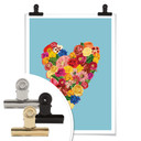 Plakat Frida Floral Studio - Heart Floral