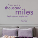 Muursticker A journey of a thousand miles...