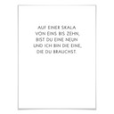 Poster Auf einer Skala von eins bis neun
