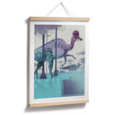 Plakat Corythosaurus - brązowy