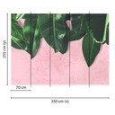lyserødt og grønt non-woven tapet Designwalls Leaves Wall palmer jungle