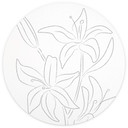 1X Studio - Line Art Floral - Minimalistyczne kwiaty - Okrągła Fototapeta - tapeta flizelinowa/tapet