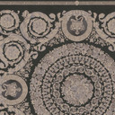 Tapeta z włókniny Versace Heritage Baroque Medallion Floral Black Beige Grey luksusowa