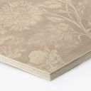 Sekskantet Billede af træ vilde blomster i kridtlook beige - Bloomery Decor
