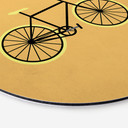 Tableau en alu-Dibond Kubistika - Bicyclette - Rond