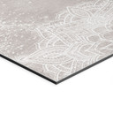 Billede Blød mandala på grå-beige - Bloomery Decor – print på aluminium (Alu-Dibond)