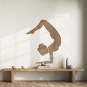 Wallsticker yoga skorpion silhuet ensfarvet