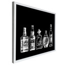 Plakat 5 butelek zabawy - czarny