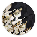 Wandbild Fliegende Kraniche - SpaceFrog Designs - Rund - Alu-Dibond