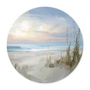 Poster Rustig strand in pastelkleuren - Cheney - Rond