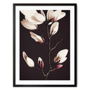 Szlachetny plakat z kwiatami magnolii - Plakat z kwiatami - Treechild