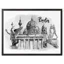 Plakat Berlin - Czarno-biały - Pokochaj swoje miasto