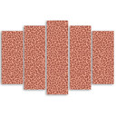 5 stykke lærredsprint, Leopard Leopard Pels Patches Mønster