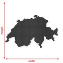 Dekoracja drewniana mapa Szwajcarii