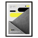 Poster Brutalisme Design Geel Grijs - Sub88 Studio