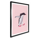 Luźny plakat - pingwin w klapkach