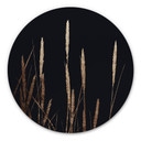 Tableau sur alu-Dibond rond Kubistika - champs d'or