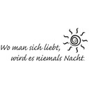 Wandtattoo Wo man sich liebt... 2