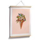 Plakat Frida Floral Studio - Kwiatowy rożek do lodów