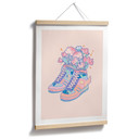 Plakat pastelowy trampek z kwiatami Kawaii - Hashimoto