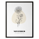 Personalisierbares Poster Monatsblume November