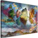 Canvasbillede, Farverige blade abstraktion