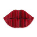 3D Wandbild Lippen aus Filz – Kussmund Rote Lippen, moderne Wanddeko Wohnzimmer, Akustik-Filz, 46×27 cm