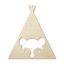 Dekoracja drewniana topola - tipi - niedźwiedź
