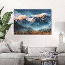 Wandbild Herbstliche Landschaft am Gipfel Triglav in den Julischen Alpen - Alu-Dibond