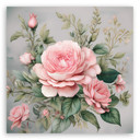 Leinwandbild Rose Shabby Chic Blumen