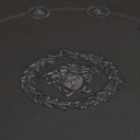 Tapeta z włókniny Versace I Love Baroque Medusa Circles Black Grey noble