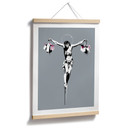 Plakat Banksy - Jezus Chrystus z torbami na zakupy