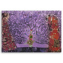 Canvasbillede, Gustav Klimt violet livstræ