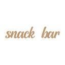 napis 3D do kuchni - Snack Bar - MDF natura