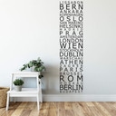 Sticker mural - Bordure Villes européennes