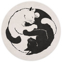 Kot Ying & Yang - Tunaboylu - Fototapeta okrągła - tapeta flizelinowa/tapeta flizelinowa samoprzylep