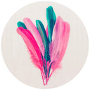 Cubistika - Feather Bouquet - Fototapeta okrągła - tapeta flizelinowa/tapeta flizelinowa samoprzylep