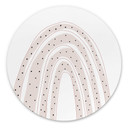 Tableau sur alu-Dibond rond uplusmestudio arc-en-ciel à pois
