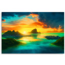 Canvasbillede, Panorama af en tropisk ø